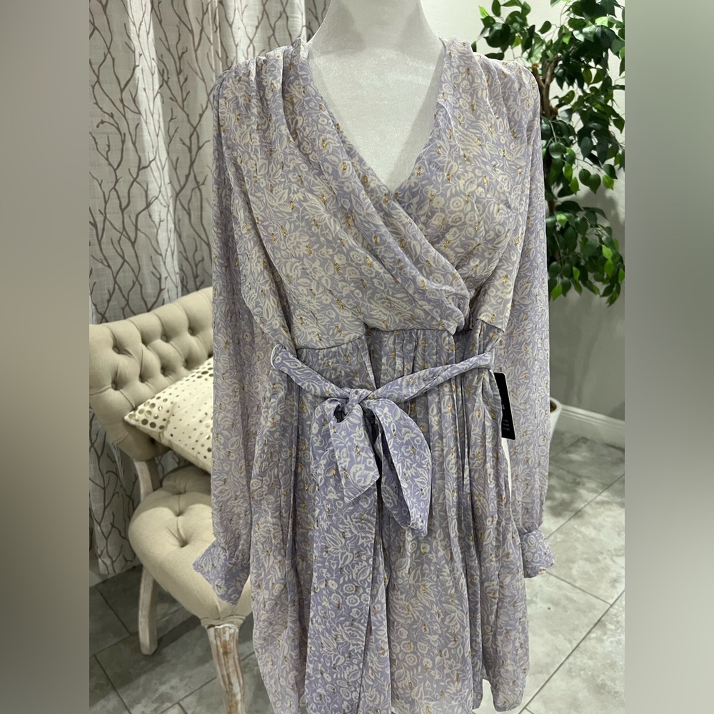 Express Lavender Floral Romper Sleeve